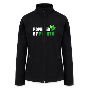 Plant Vegan Vegitarian Meal Health Diet Chef Men & - Women’s Soft Shell Jacket - black - Front