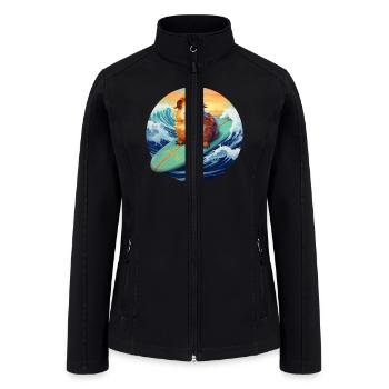 Guinea Pig Surfing - Women’s Soft Shell Jacket - black - Front