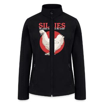 Silkies Coolest Chickens Silkie Chicken - Women’s Soft Shell Jacket - black - Front