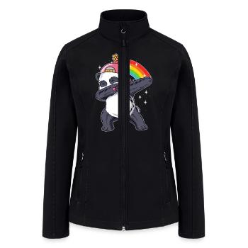 Dabbing Panda Panda Bear Friend Lover Giant Panda - Women’s Soft Shell Jacket - black - Front