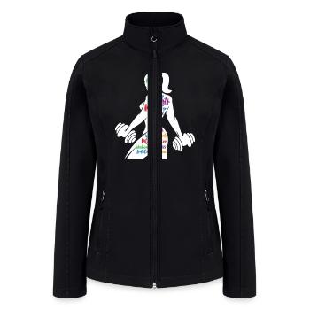 Women Gym Motivation Workout Motivational Fitness - Women’s Soft Shell Jacket - black - Front