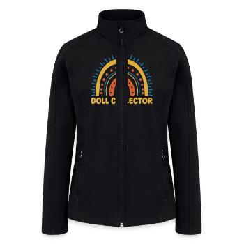 Cute Doll Collector Boho Rainbow - Women’s Soft Shell Jacket - black - Front