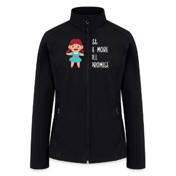 Funny Doll Collector Design - Women’s Soft Shell Jacket - black - Front