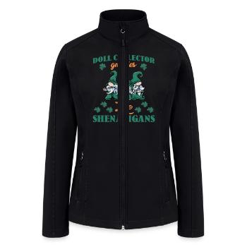 Doll Collector St.Patrick's Day Shirt - Women’s Soft Shell Jacket - black - Front