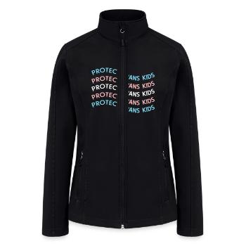 Protect Trans Kids, Transgender LGBT Pride - Women’s Soft Shell Jacket - black - Front