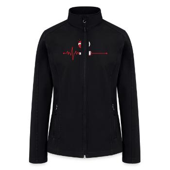 Scary Voodoo Doll Heartbeat - Women’s Soft Shell Jacket - black - Front
