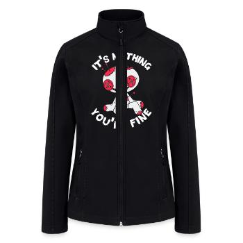 Scary Voodoo Spell Quote Halloween Goth Doll - Women’s Soft Shell Jacket - black - Front