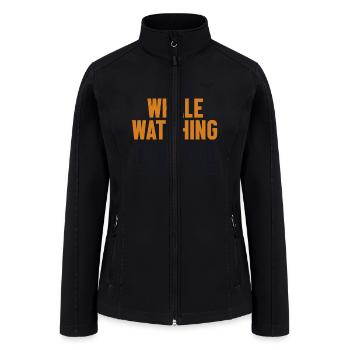 It's a Whale Watching Thing Cetacea Cachalot - Women’s Soft Shell Jacket - black - Front