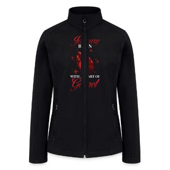 Birthstone January Garnet - Women’s Soft Shell Jacket - black - Front