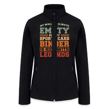 Sport Trading Card Collector I Don't Hoard Cards - Women’s Soft Shell Jacket - black - Front