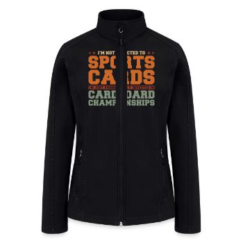 Sport Trading Card Collector I Don't Hoard Cards - Women’s Soft Shell Jacket - black - Front