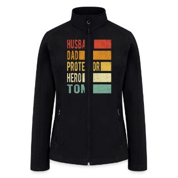 Tom Name Dad Gift - Women’s Soft Shell Jacket - black - Front