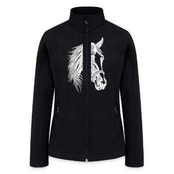 Pedigree Pretty Horse Equestrian Dressage - Women’s Soft Shell Jacket - black - Front