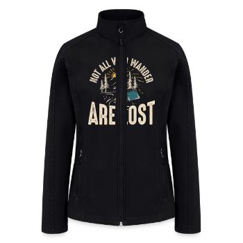 Not all who wander are lost - Women’s Soft Shell Jacket - black - Front