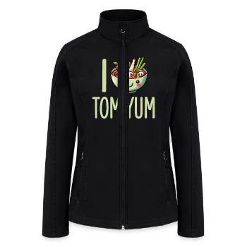 Tom Yum Soup Enthusiast Art - Unique Thai Cuisine - Women’s Soft Shell Jacket - black - Front