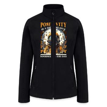 Butterflies Astronaut Inspirational Positive Kindn - Women’s Soft Shell Jacket - black - Front