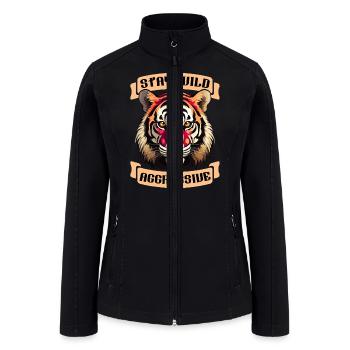 TIGER FACE - Women’s Soft Shell Jacket - black - Front