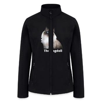 Ragdoll Cat Lover, Cat Mom, Cat Dad, Feline - Women’s Soft Shell Jacket - black - Front