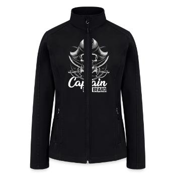 Captain Dad Beard Captain Boot Sailing Sailing - Women’s Soft Shell Jacket - black - Front