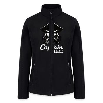 Captain Dad Beard Captain Boot Sailing Sailing - Women’s Soft Shell Jacket - black - Front