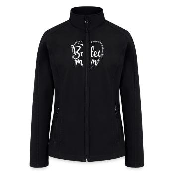 Ballet Mom with Heart - Women’s Soft Shell Jacket - black - Front