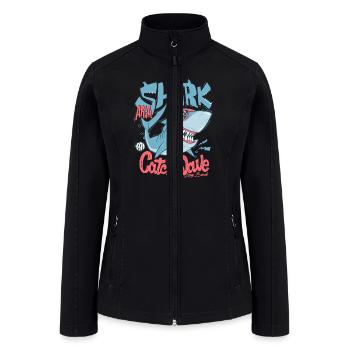 Great White Shark - Ocean Shark - Shark Lover - Women’s Soft Shell Jacket - black - Front