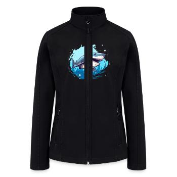 Great White Shark - Ocean Shark - Shark Lover - Sh - Women’s Soft Shell Jacket - black - Front