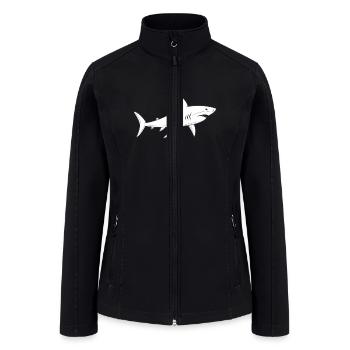 Great White Shark - Ocean Shark - Shark Lover - Women’s Soft Shell Jacket - black - Front