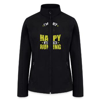 I'm only happy when I'm Running - Women’s Soft Shell Jacket - black - Front
