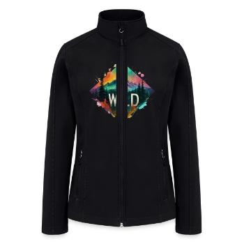 Landscape Mountains Wildlife - Women’s Soft Shell Jacket - black - Front