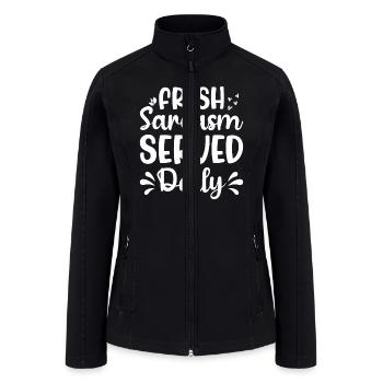 French Sarcasm Served Daily - Women’s Soft Shell Jacket - black - Front