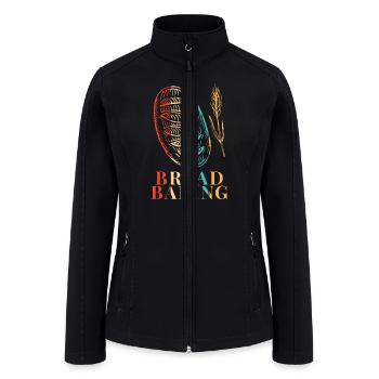 Retro Bread Maker Bread Dough Bread Queen Lover - Women’s Soft Shell Jacket - black - Front