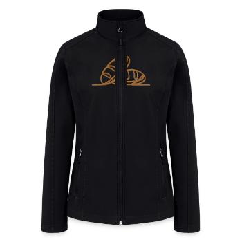 Lineart Bread Maker Bread Dough Bread Queen Bread - Women’s Soft Shell Jacket - black - Front