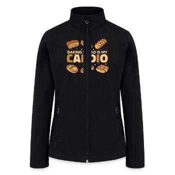 Baking Bread Is My Cardio Bread Dough Lover Bread - Women’s Soft Shell Jacket - black - Front