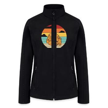 Retro Buddhist Symbol Statue Priest Buddhism - Women’s Soft Shell Jacket - black - Front