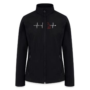 Buddhism Heartbeat Buddhist Symbol Statue Priest - Women’s Soft Shell Jacket - black - Front