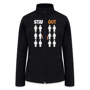 Stand Out Buddhist Statue Symbol Priest Buddhism - Women’s Soft Shell Jacket - black - Front