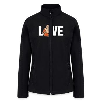 Buddhism Love Buddhist Statue Symbol Priest - Women’s Soft Shell Jacket - black - Front
