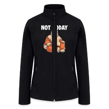 Not Today Buddhist Symbol Statue Priest Buddhism - Women’s Soft Shell Jacket - black - Front