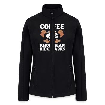 Rhodesian Ridgeback Lovers Coffee And Dogs - Women’s Soft Shell Jacket - black - Front