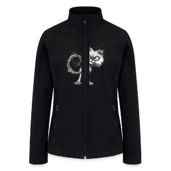 Funny Cat - Women’s Soft Shell Jacket - black - Front
