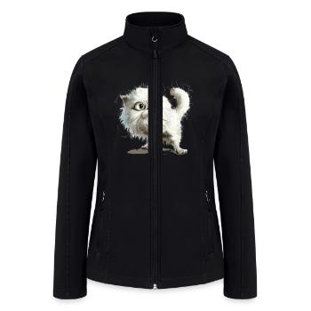 Funny Cat - Women’s Soft Shell Jacket - black - Front
