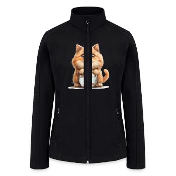 Funny Cat - Women’s Soft Shell Jacket - black - Front