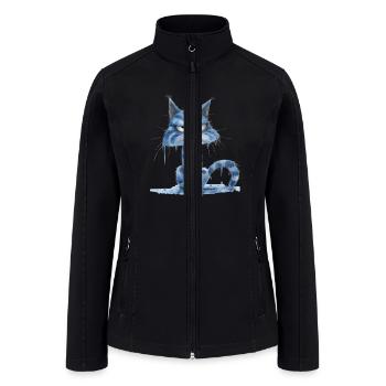 Funny Cat - Women’s Soft Shell Jacket - black - Front