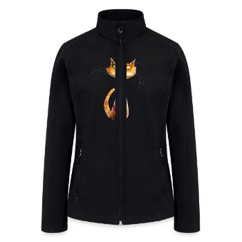 Funny Cat - Women’s Soft Shell Jacket - black - Front