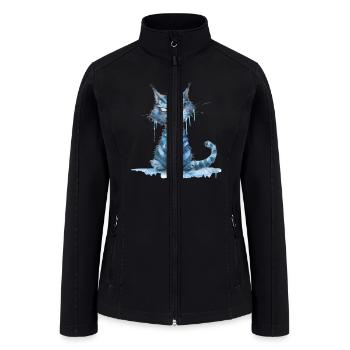 Funny Cat - Women’s Soft Shell Jacket - black - Front