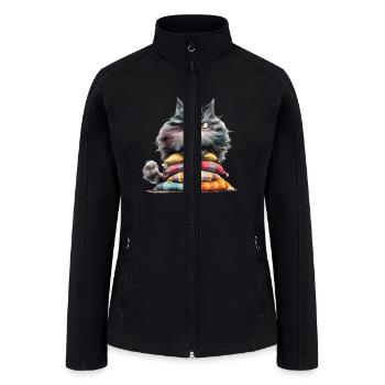 Funny Cat - Women’s Soft Shell Jacket - black - Front