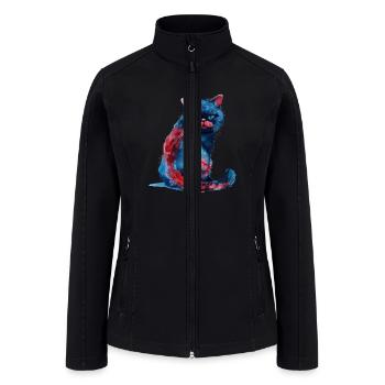 Funny Cat - Women’s Soft Shell Jacket - black - Front