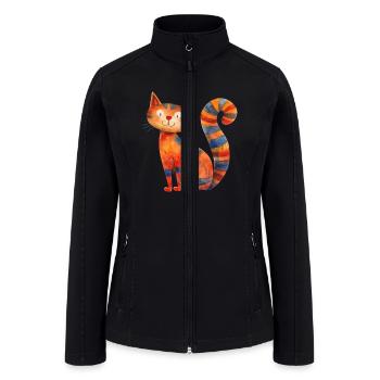 Funny Cat - Women’s Soft Shell Jacket - black - Front