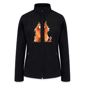 Funny Cat - Women’s Soft Shell Jacket - black - Front